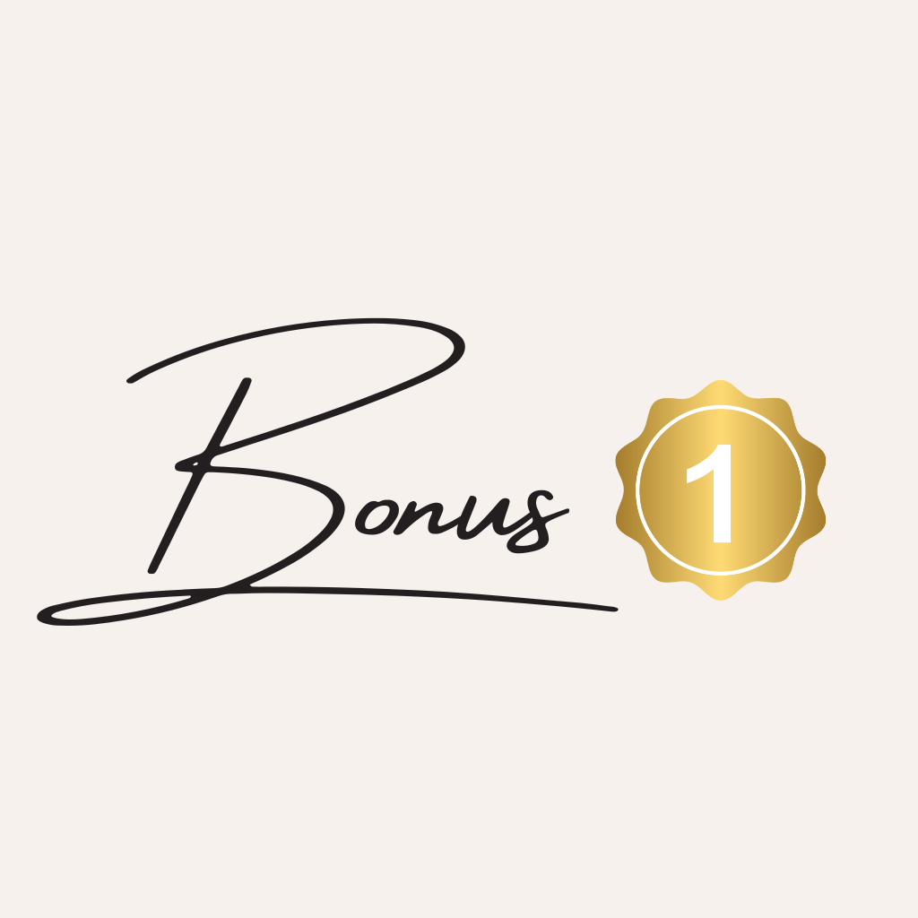 Bonus 1 badge offering exclusive affiliate marketing perks for Digital Her Way customers.