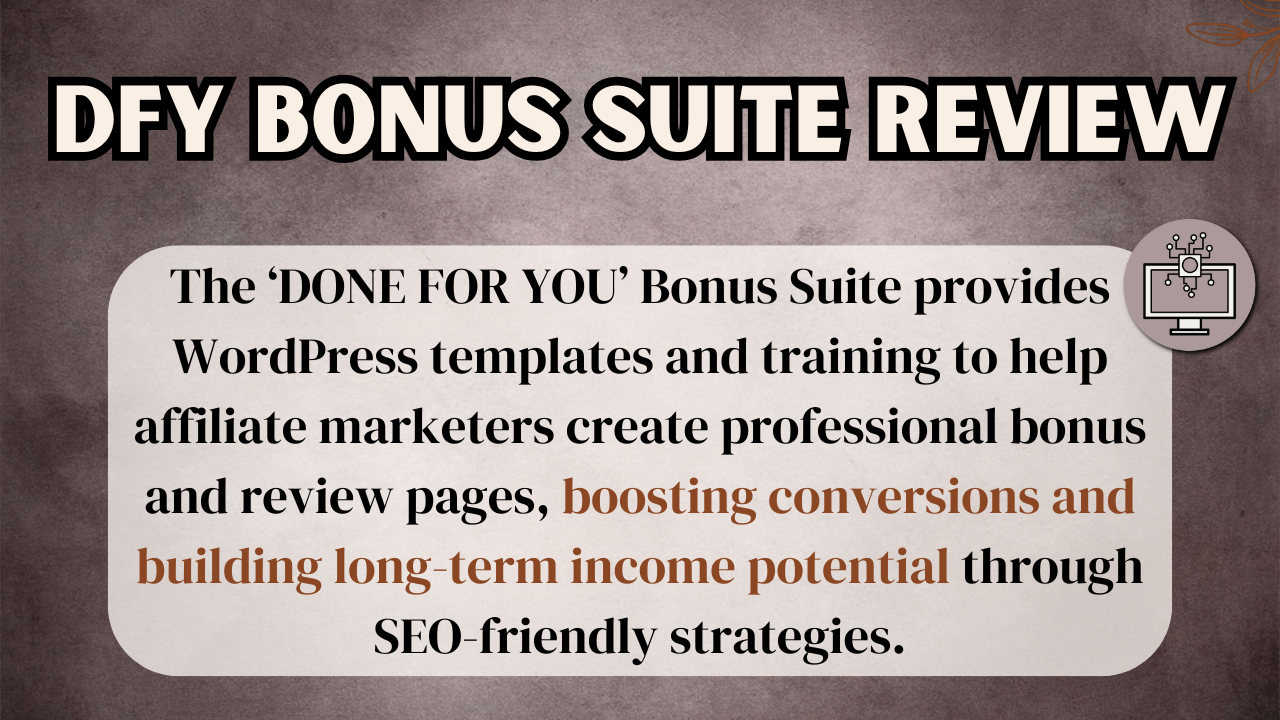 DFY Bonus Suite Review - Boost Affiliate Conversions with Ease